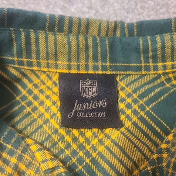 Nwt  kids nfl juniors green bay flannel size medium - Picture 3 of 5